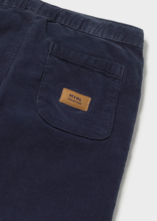 2546 Mayoral Boys Corduroy Trousers | Beige, Blue & Navy | Little VIPS