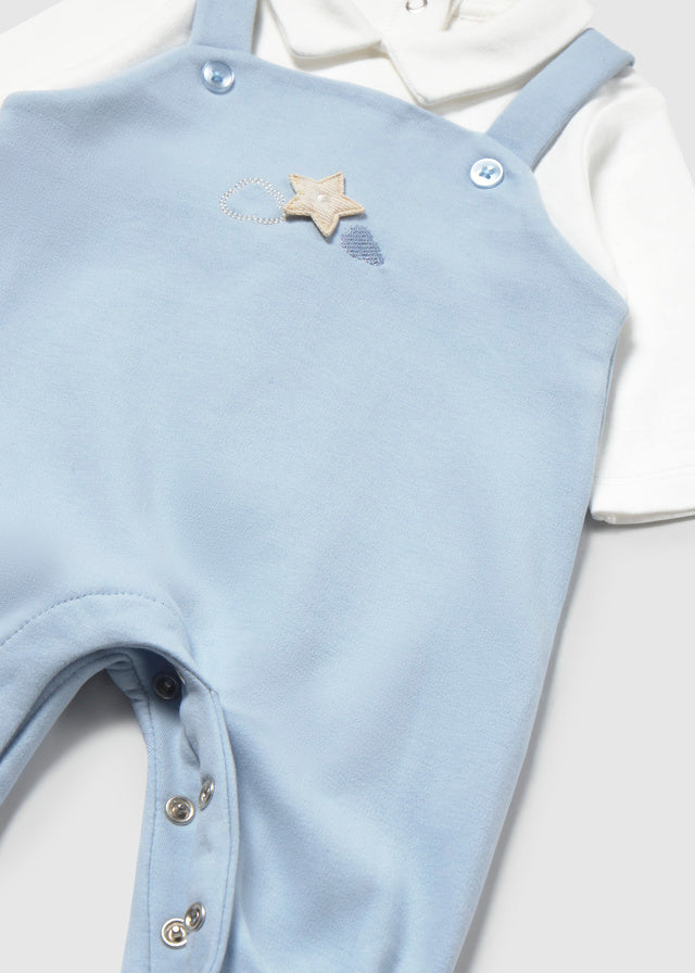 Mayoral 2657 Baby 3‑Piece Dungaree Set with Soft Jacket
