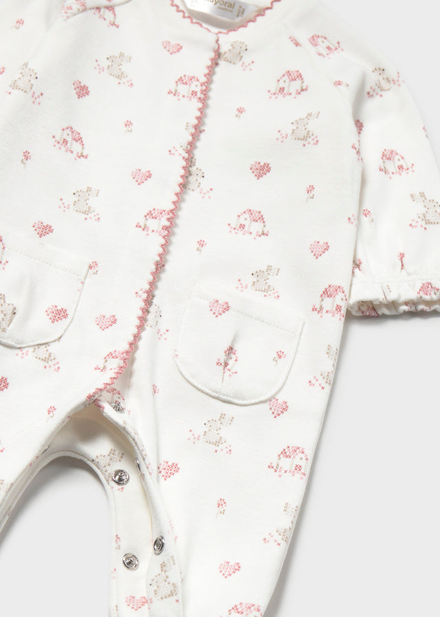 Mayoral All in One Baby Girl Outfit | Pink Baby Romper | Little VIPS 2751