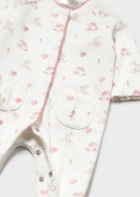 Mayoral All in One Baby Girl Outfit | Pink Baby Romper | Little VIPS 2751