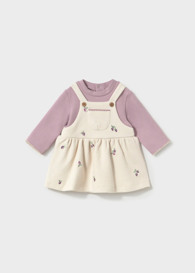 Mayoral Baby Girls Purple Pinafore Dress Set 2812