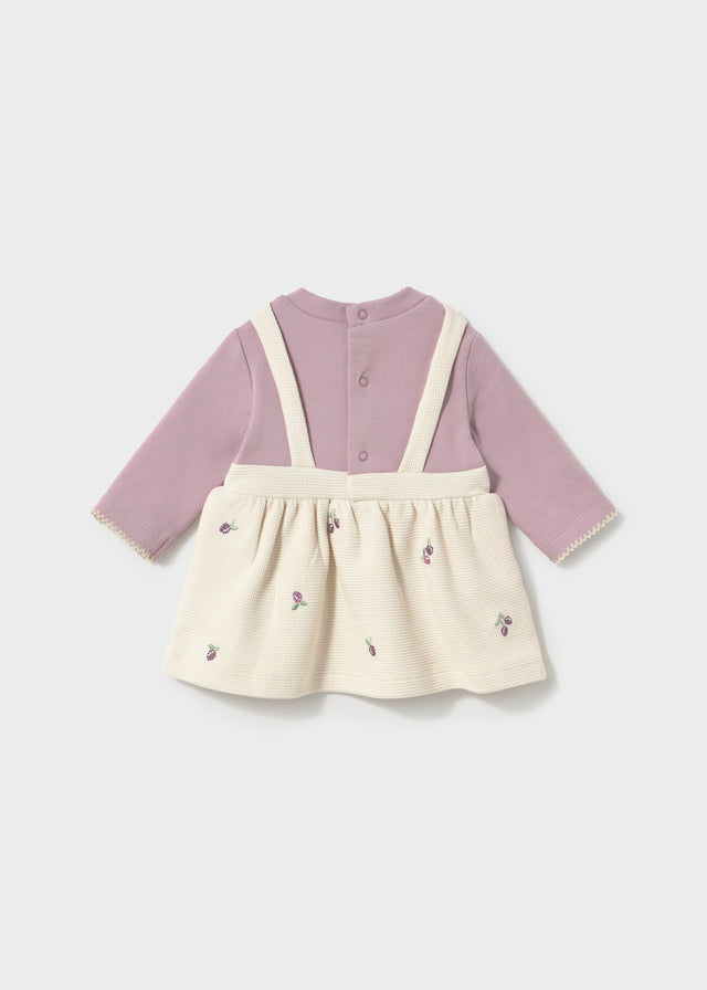 Mayoral Baby Girls Purple Pinafore Dress Set 2812