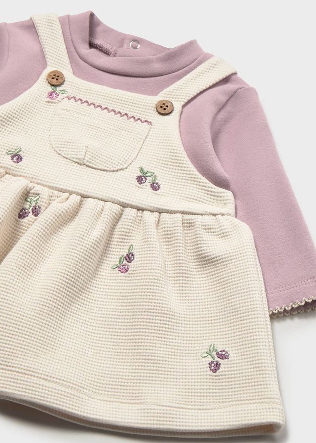 Mayoral Baby Girls Purple Pinafore Dress Set 2812