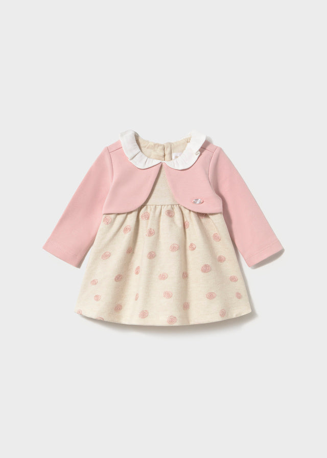 Mayoral Spotty Dress Set | Baby Girl Pink Dress 2817