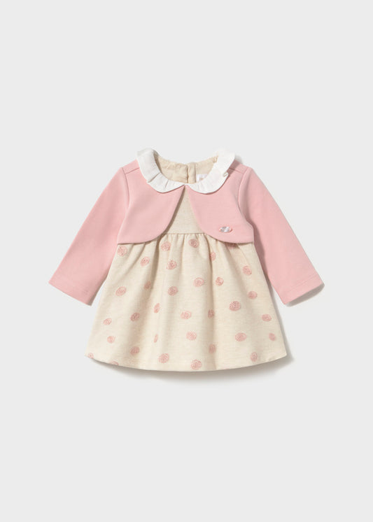 Mayoral Spotty Dress Set | Baby Girl Pink Dress 2817