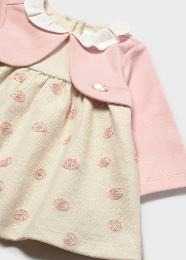 Mayoral Spotty Dress Set | Baby Girl Pink Dress 2817