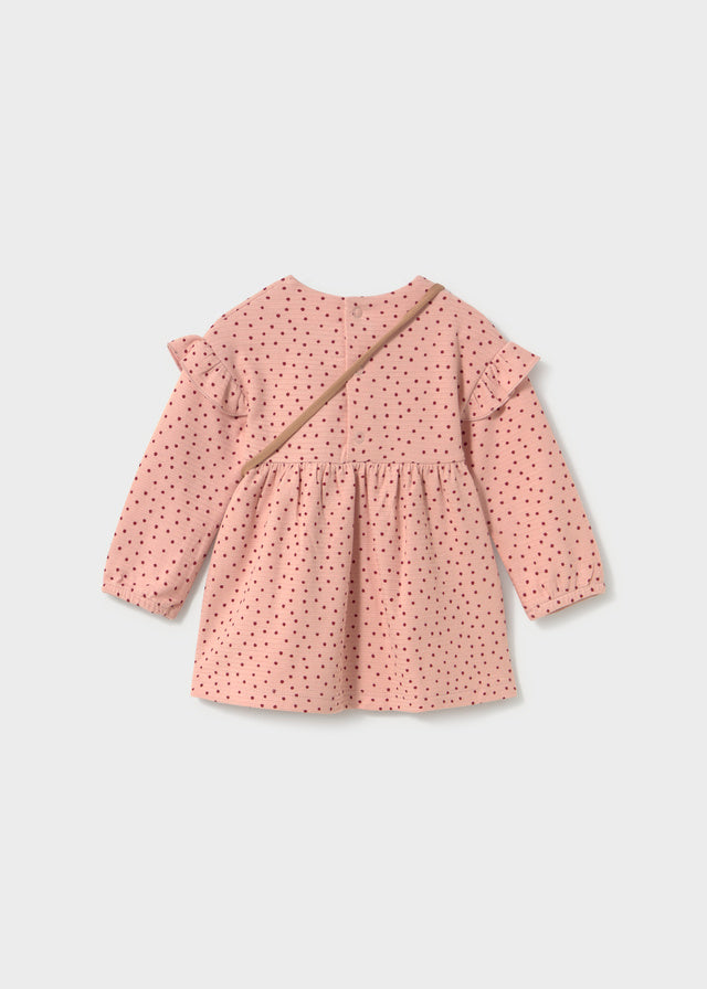 Mayoral Printed Soft Dress with cute bag accessory 2936