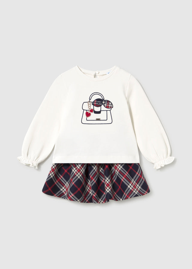 Mayoral Checked Tartan Style Skirt Set 2953