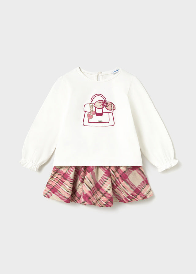 Mayoral Checked Tartan Style Skirt Set 2953