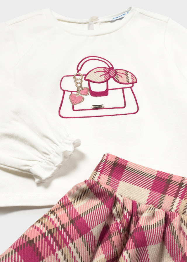 Mayoral Checked Tartan Style Skirt Set 2953