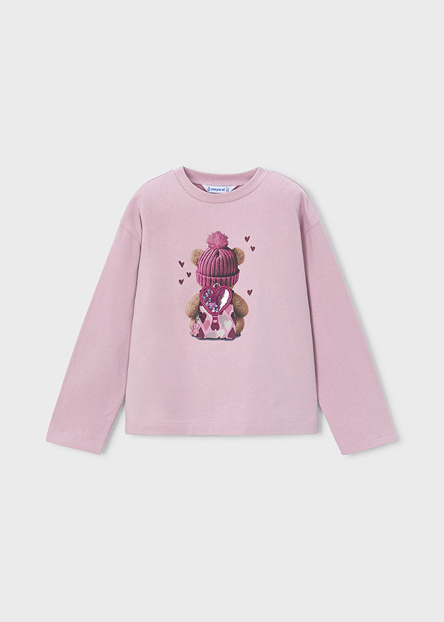 4027 Mayoral Teddy Bear Print long sleeve t-shirt