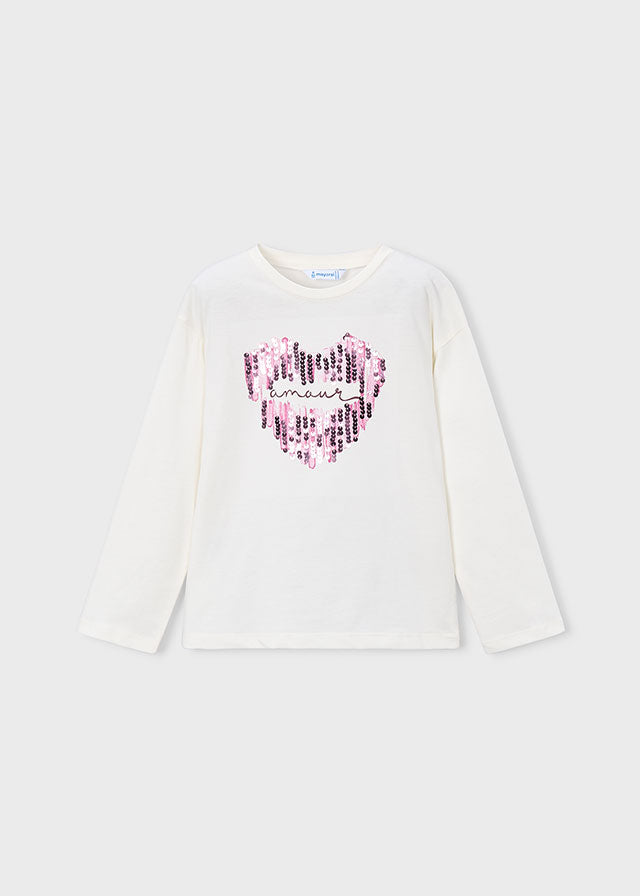 4031 Mayoral Long Sleeve Applique Print Design T-Shirt