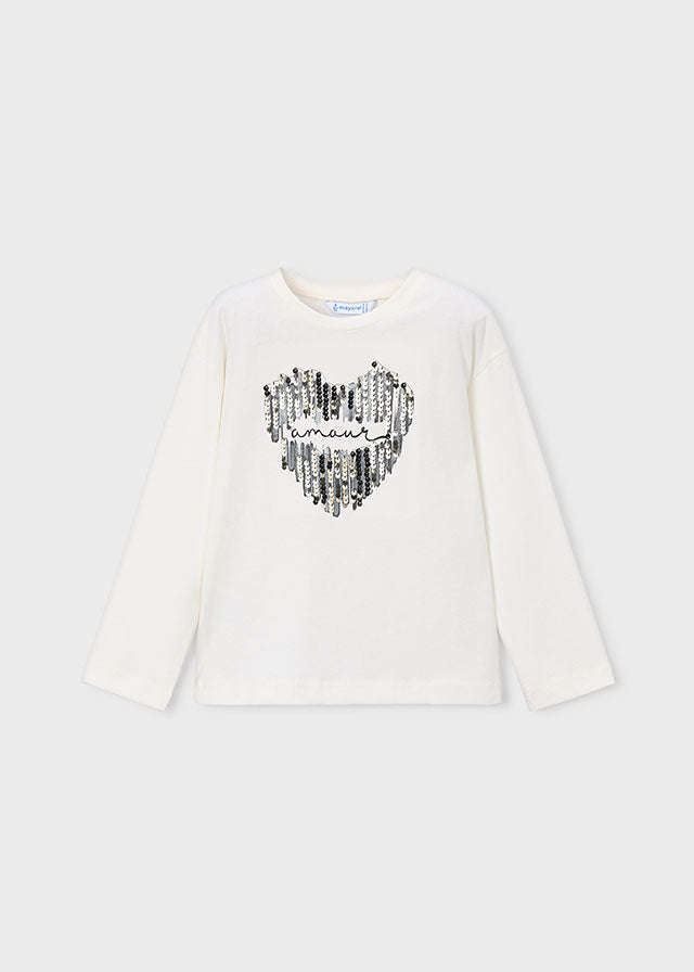 4031 Mayoral Long Sleeve Applique Print Design T-Shirt