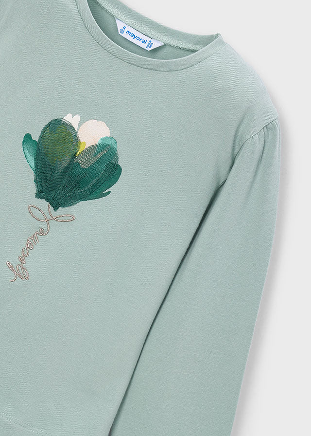 4033 Mayoral Long Sleeved Printed Girls Design
