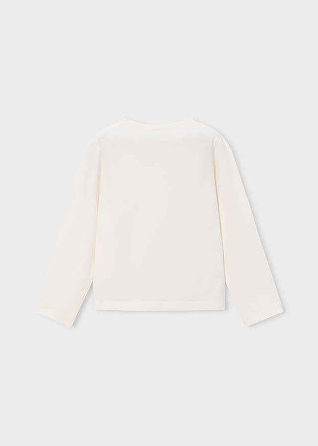 4034 Mayoral Long Sleeve Large Bow Detail Top