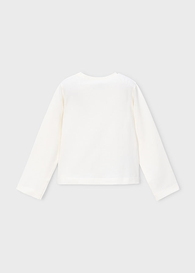 4034 Mayoral Long Sleeve Large Bow Detail Top