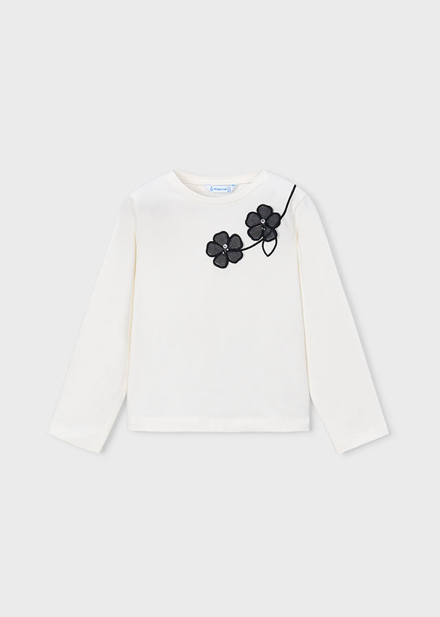 4035 Mayoral Long Sleeve Applique T-Shirt