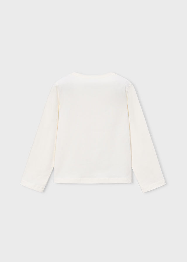 4035 Mayoral Long Sleeve Applique T-Shirt