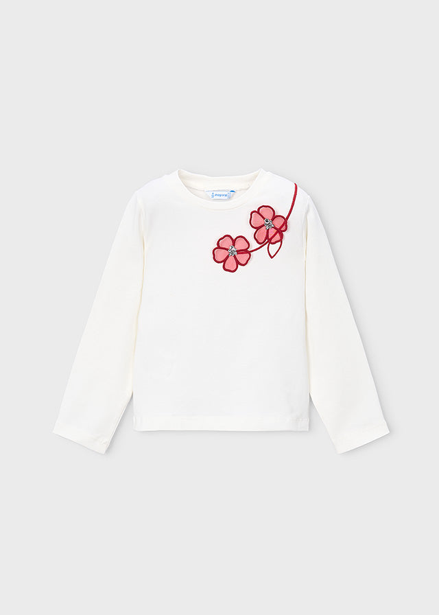 4035 Mayoral Long Sleeve Applique T-Shirt