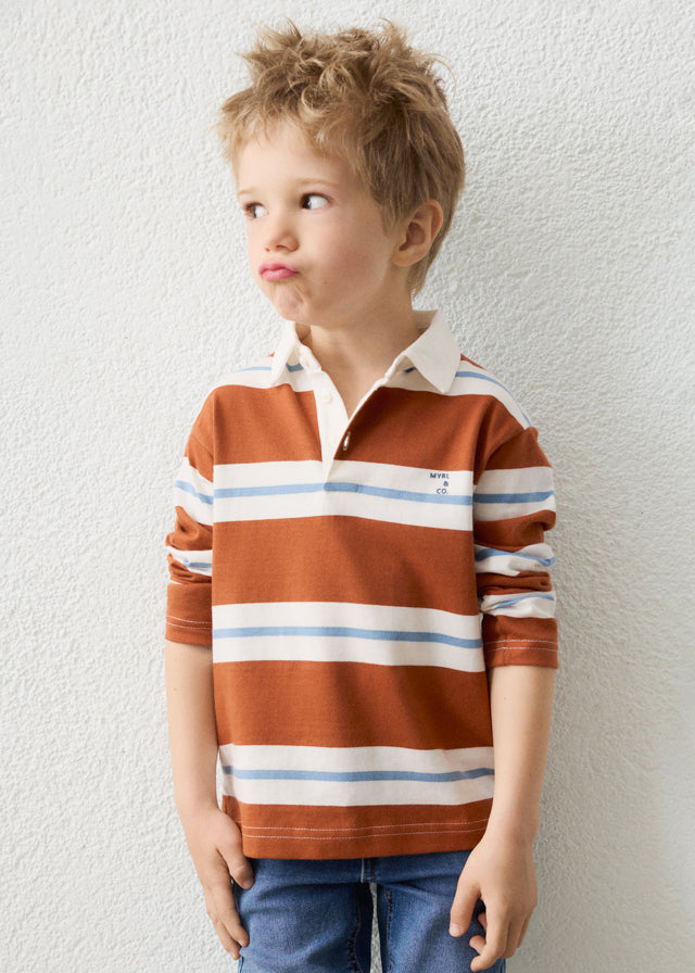 Mayoral Boys Striped Polo Shirt 4141