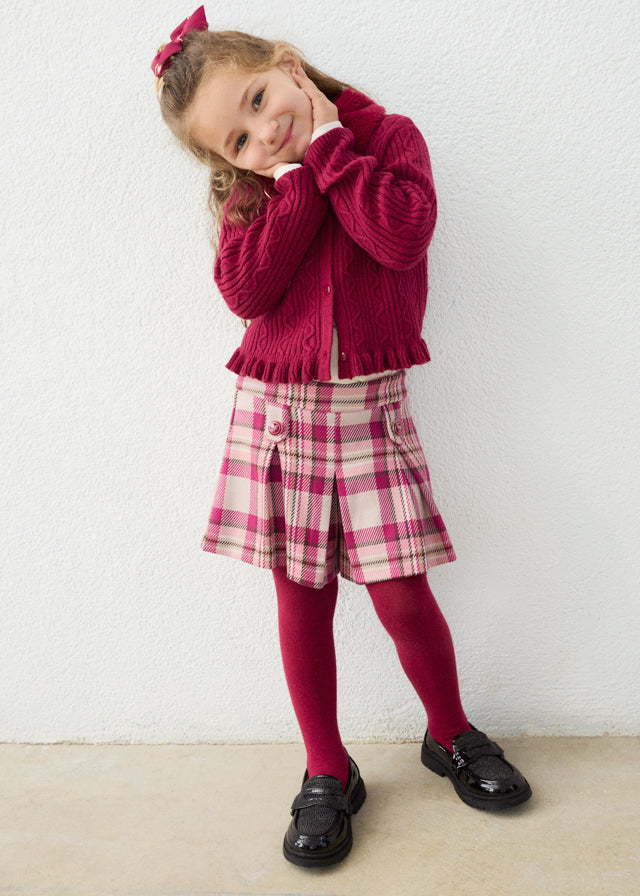 Mayoral Girls Plaid Dressy Shorts 4229