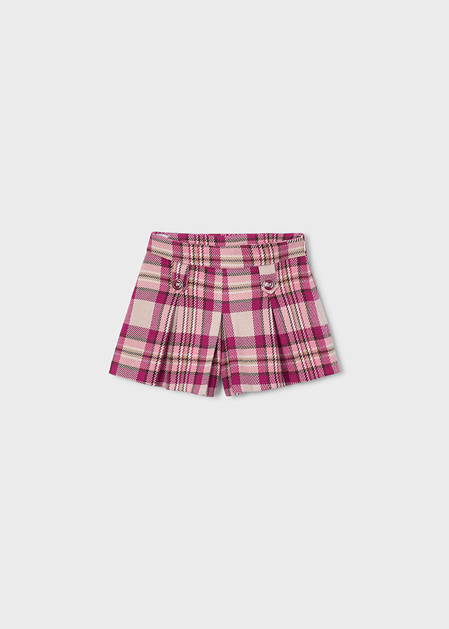 Mayoral Girls Plaid Dressy Shorts 4229
