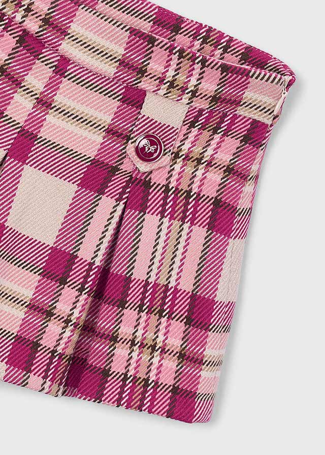 Mayoral Girls Plaid Dressy Shorts 4229