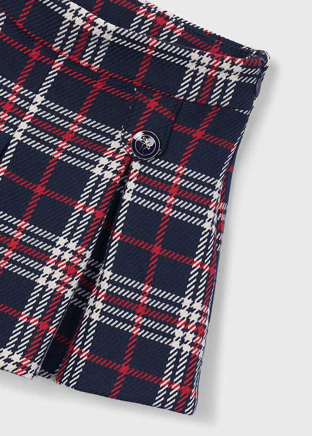 Mayoral Girls Plaid Dressy Shorts 4229