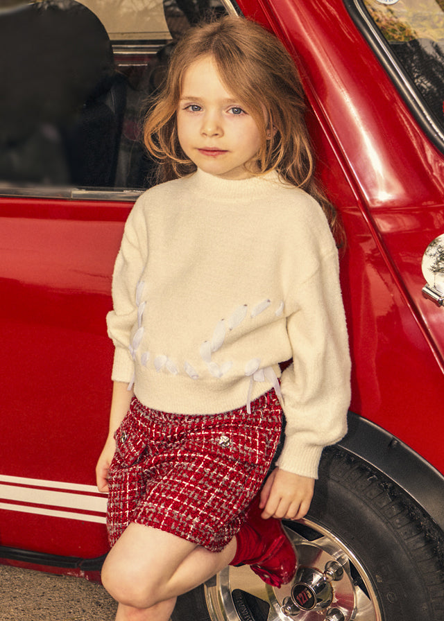 4230 Mayoral Plaid Dressy Shorts