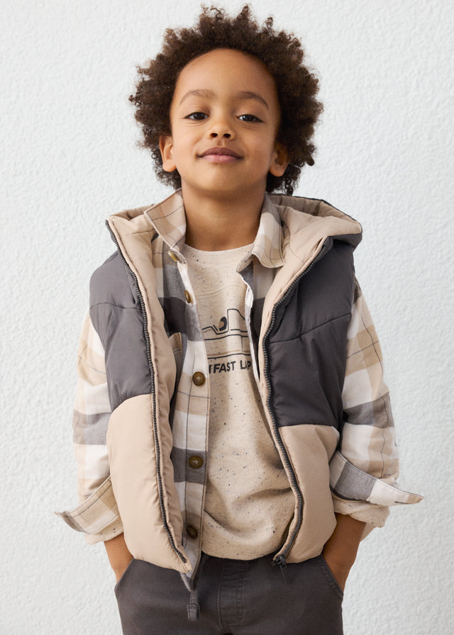 Mayoral Boys Navy Padded Gilet | Lightweight Reversible Bodywarmer 4312