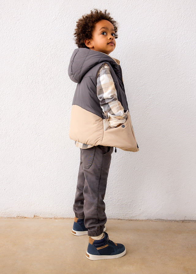 Mayoral Boys Navy Padded Gilet | Lightweight Reversible Bodywarmer 4312