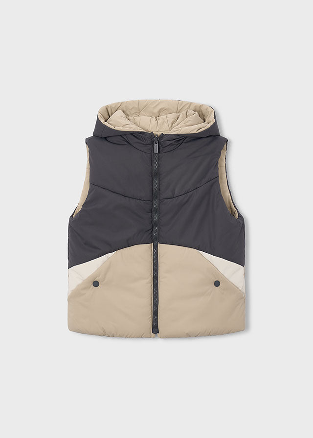 Mayoral Boys Navy Padded Gilet | Lightweight Reversible Bodywarmer 4312