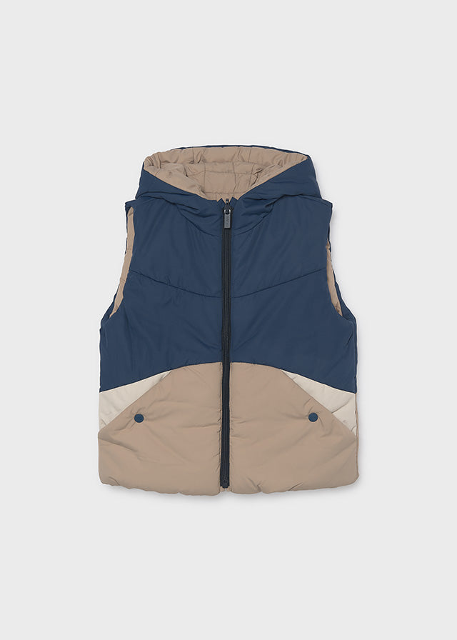 Mayoral Boys Navy Padded Gilet | Lightweight Reversible Bodywarmer 4312