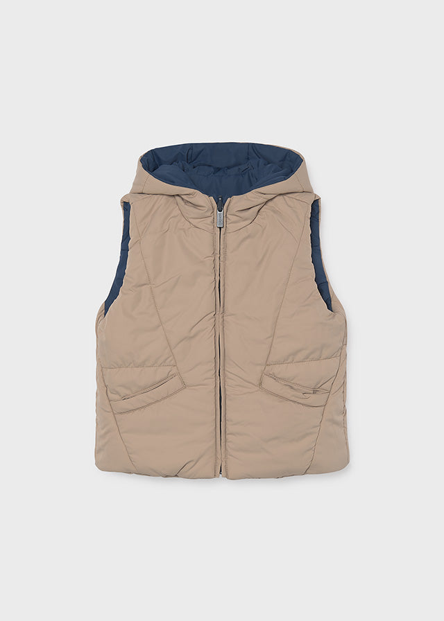 Mayoral Boys Navy Padded Gilet | Lightweight Reversible Bodywarmer 4312
