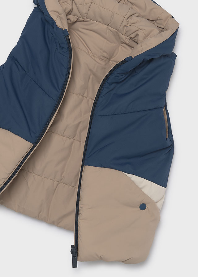 Mayoral Boys Navy Padded Gilet | Lightweight Reversible Bodywarmer 4312