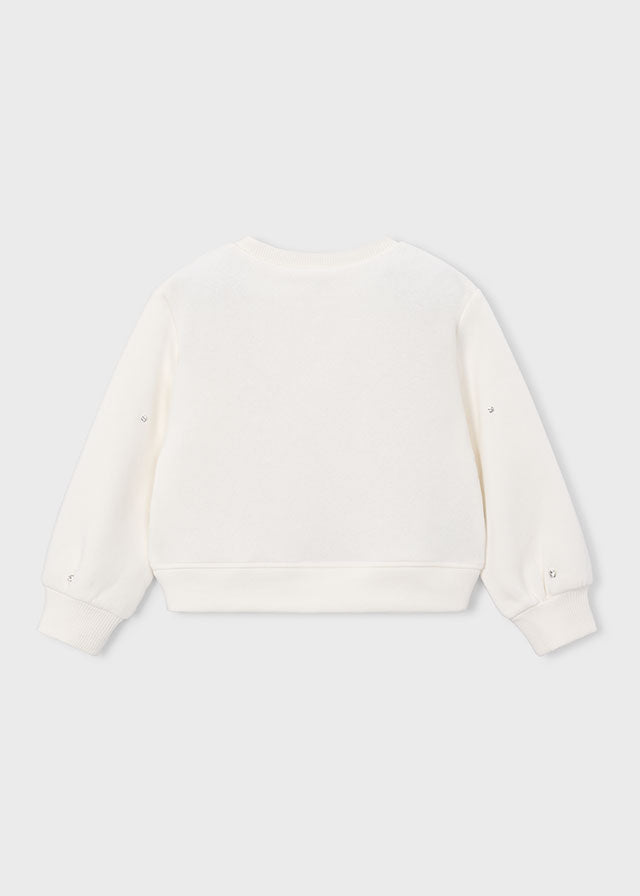 Mayoral Heart Appliqué Sweatshirt | Girls Designer Sweatshirt | Little VIPs 4408