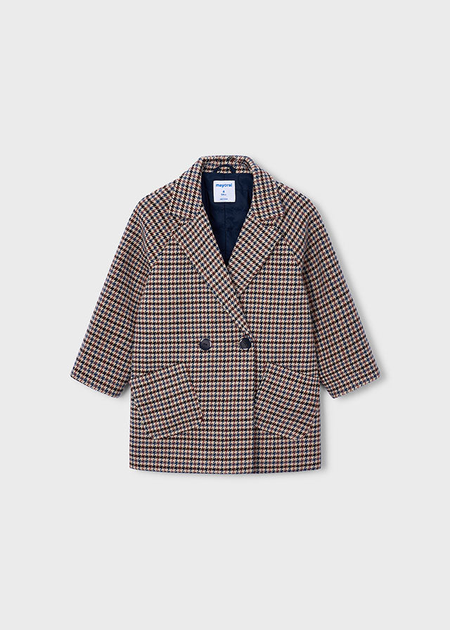 4414 Mayoral Tweed Coat | Girls Classic Tweed Coat | Little VIPs