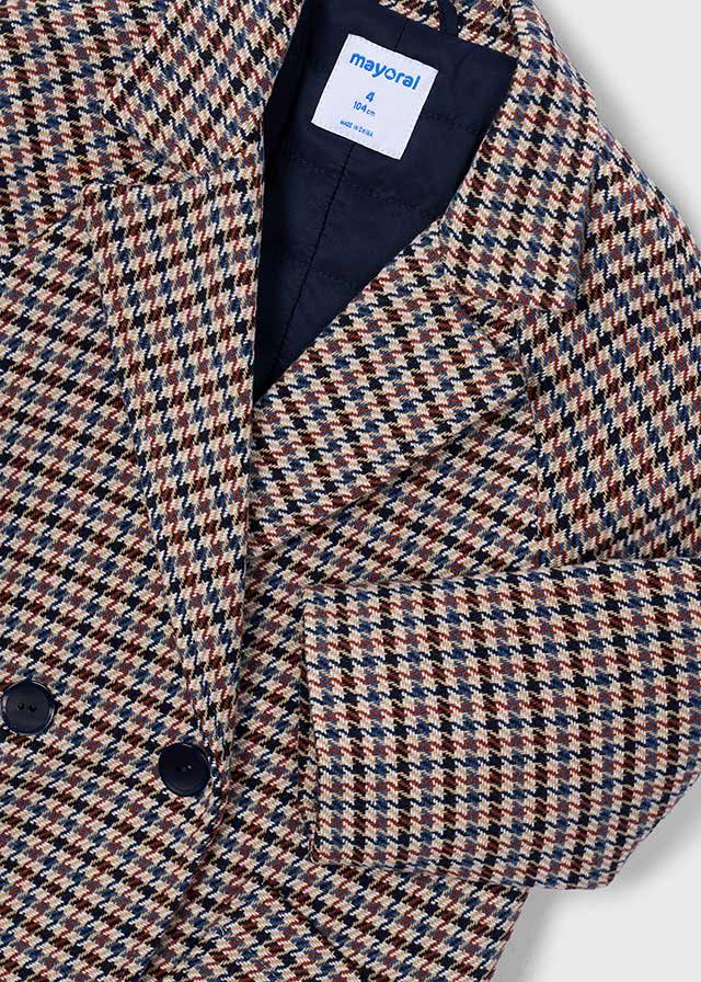 4414 Mayoral Tweed Coat | Girls Classic Tweed Coat | Little VIPs