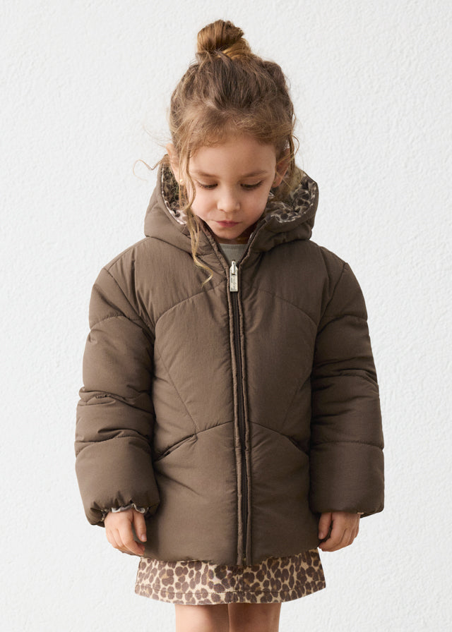 Mayoral Girls Reversible Brown Coat 4418
