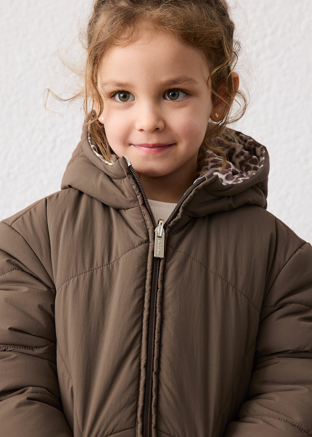 Mayoral Girls Reversible Brown Coat 4418