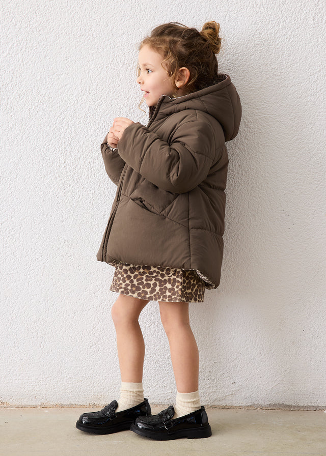 Mayoral Girls Reversible Brown Coat 4418