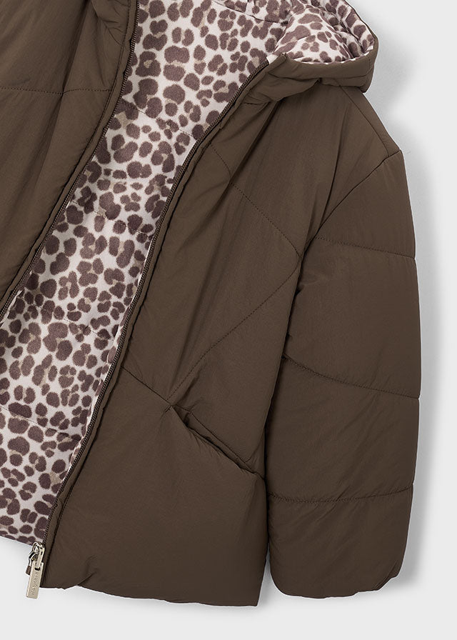 Mayoral Girls Reversible Brown Coat 4418