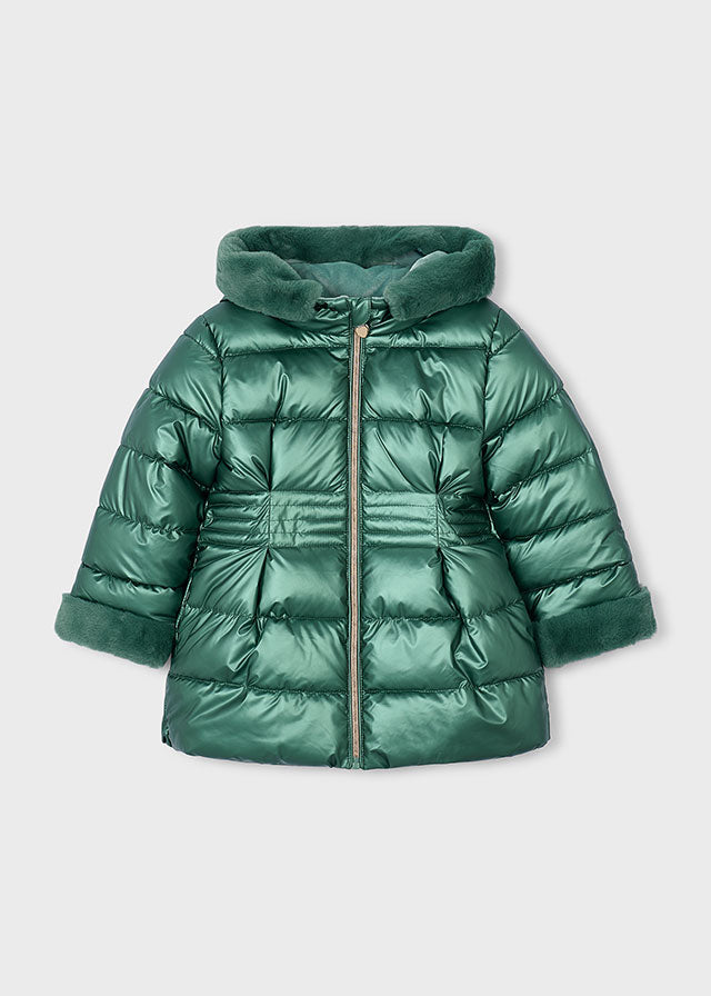 4422 Mayoral Quilted Faux Fur Hood Jacket