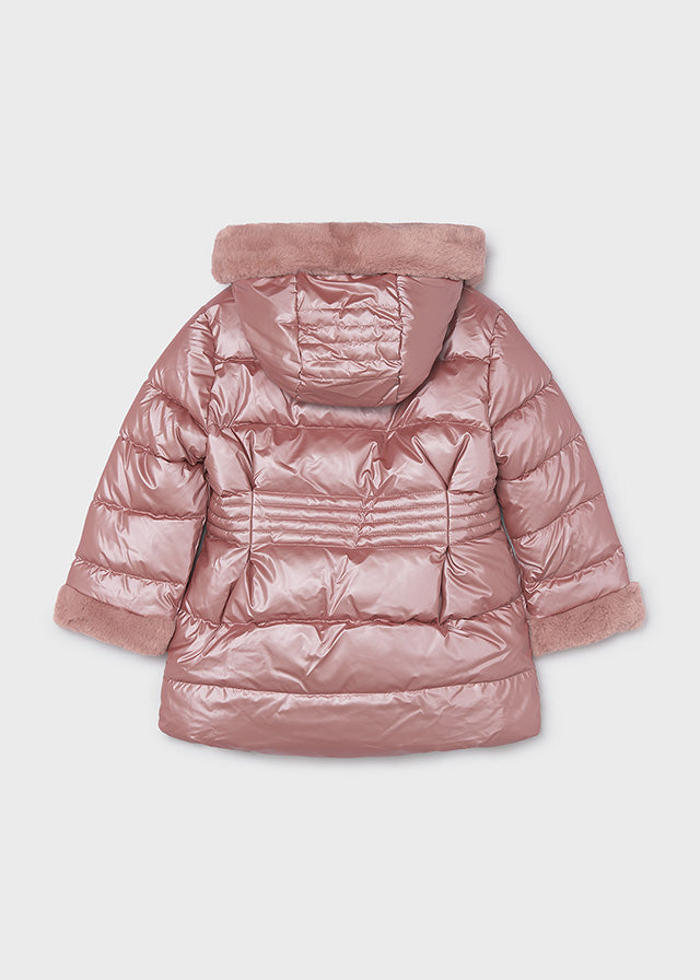 4422 Mayoral Quilted Faux Fur Hood Jacket