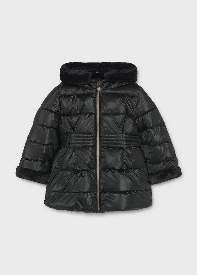 4422 Mayoral Quilted Faux Fur Hood Jacket
