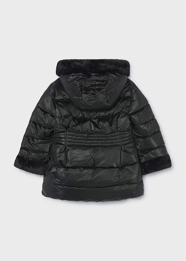 4422 Mayoral Quilted Faux Fur Hood Jacket