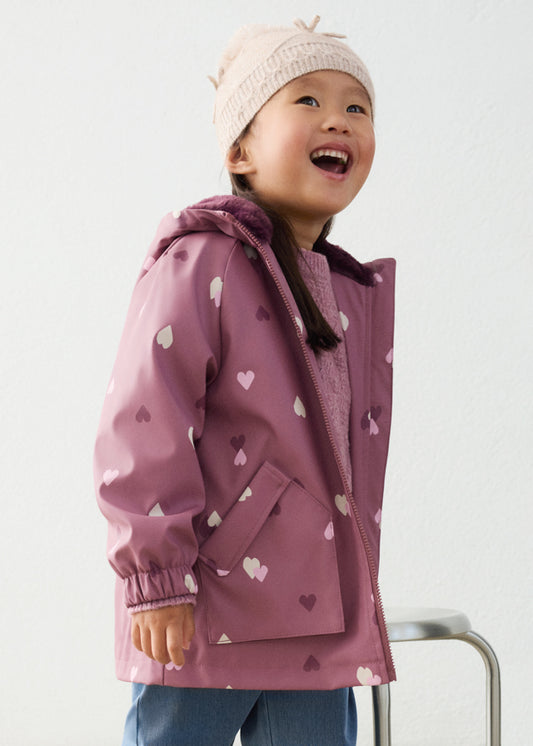 Mayoral Girls Heart Print Raincoat 4424