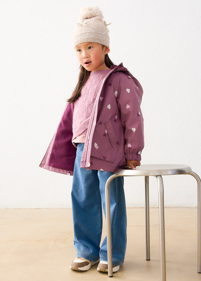 Mayoral Girls Heart Print Raincoat 4424