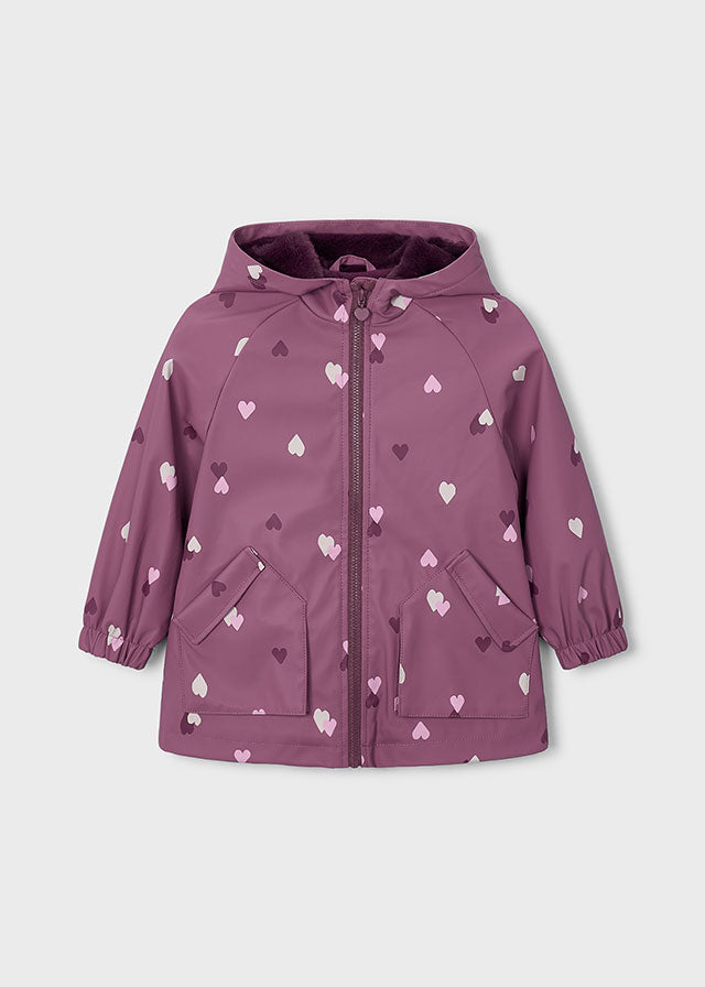 Mayoral Girls Heart Print Raincoat 4424