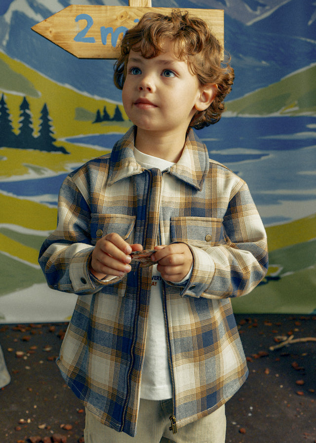Mayoral Boys Navy Blue Lumberjack Style Overshirt | 4-10 Years 4466